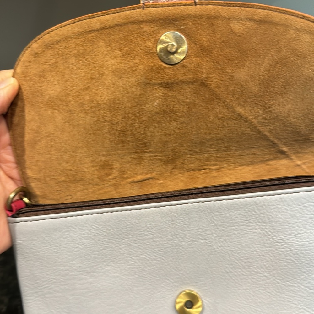 Sarina Leather Crossbody/wristlet/clutch. Multicolor bag. - Picture 4 of 7